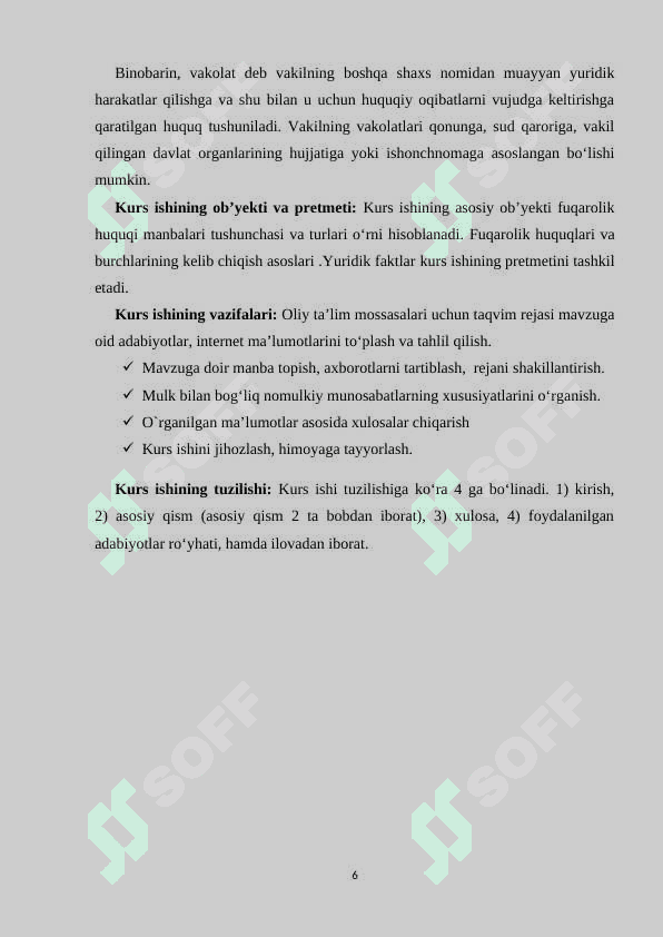 VAKILLIK VA ISHONCHNOMA 6