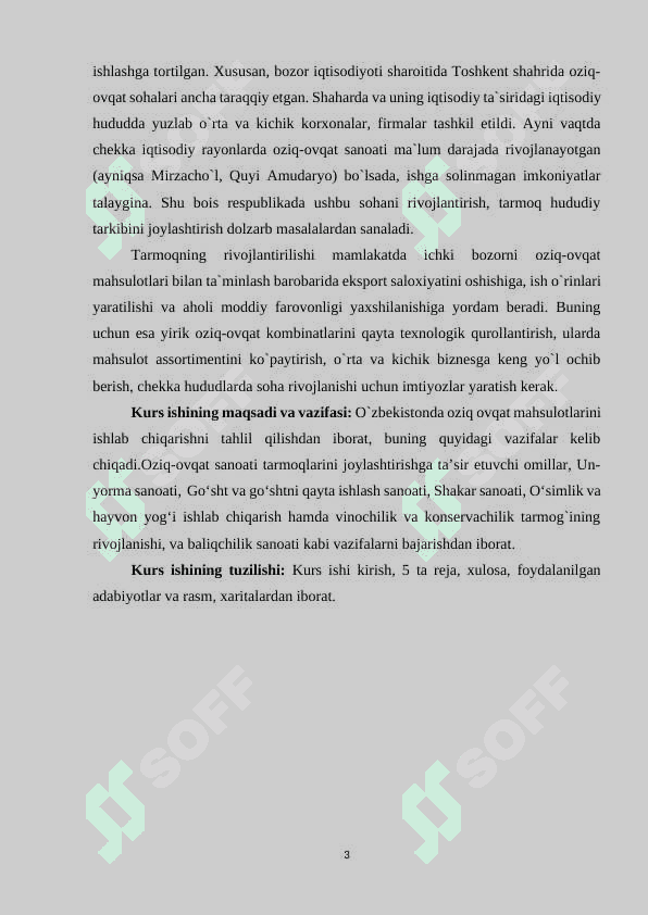O`zbekistonning oziq-ovqat sanoati tarmoqlar geografiyasi 3