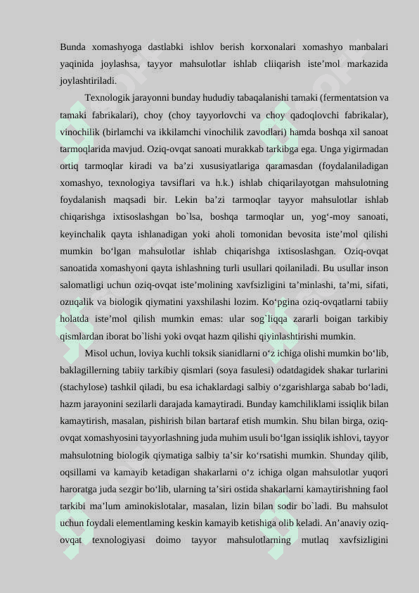 O`zbekistonning oziq-ovqat sanoati tarmoqlar geografiyasi 8