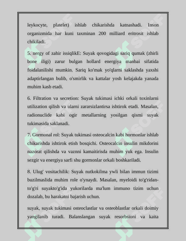 SUYAK TO‘QIMALARI. SUYAKLANISH TURLARI 7