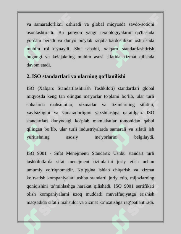XALQARO STANDARTLASHTIRISH VA METROLOGIYA TIZIMLARI 6