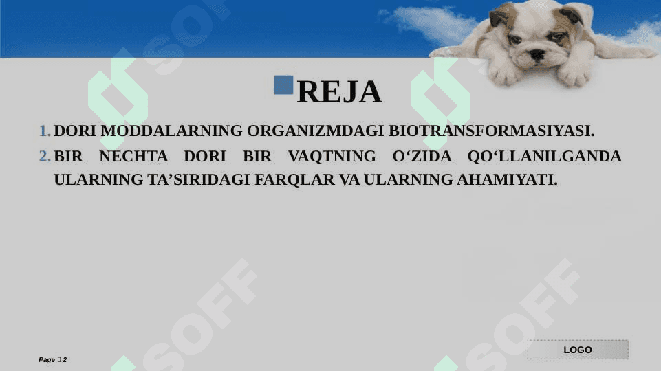 Dori moddalarning organizmdagi biotransformasiyasi 2