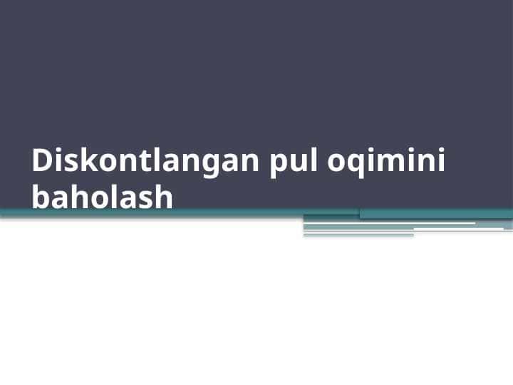 Diskontlangan pul oqimi