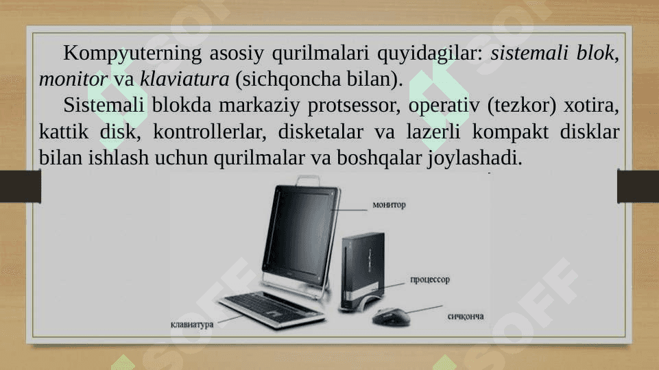 Kompyuter komponentalari va  arxitekturasi 4
