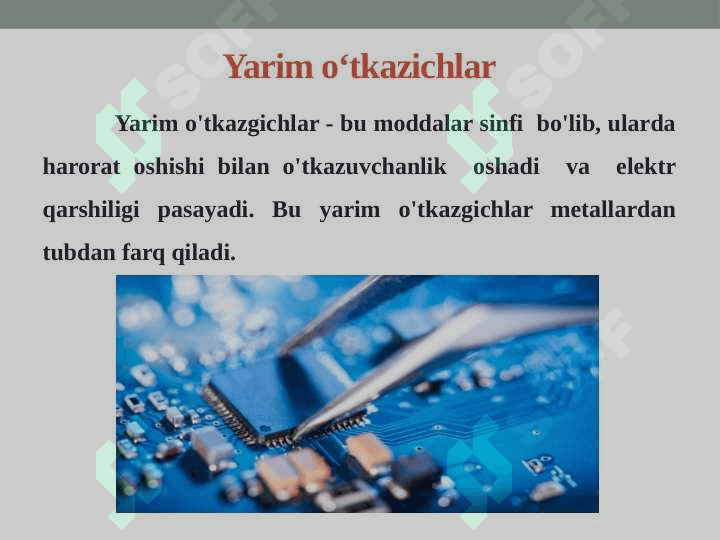 Yarim o‘tkazgichli moddalarning energetik zonalari 3
