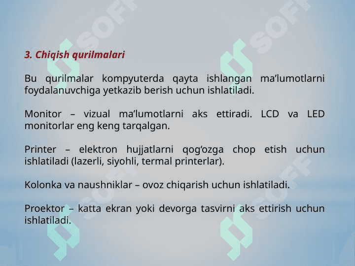 Komyuterning texnik ta’minoti 8