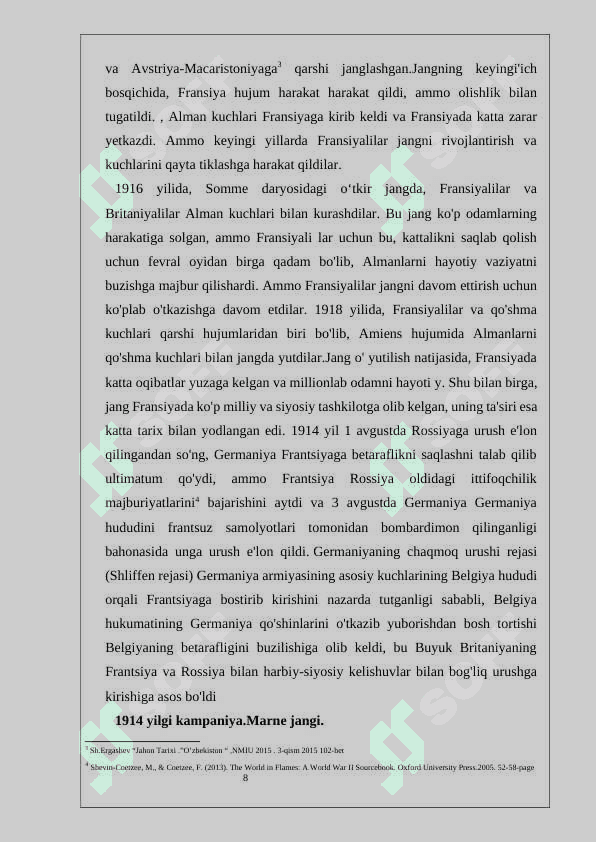 1-Jahon urushi yillarida Fransiya 8