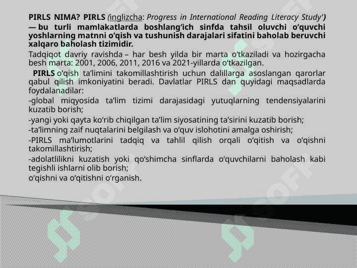 PIRLS xalqaro bahlosh               to’g’risida 3
