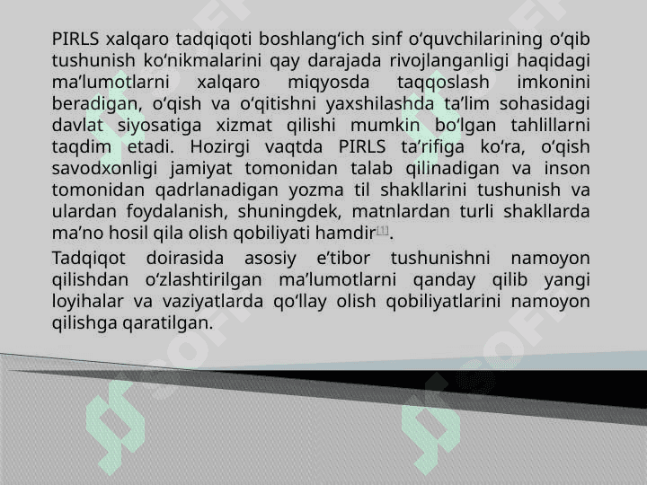PIRLS xalqaro bahlosh               to’g’risida 4