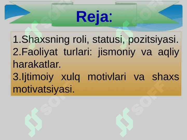 Shaxsning roli, statusi, pozitsiyasi 2