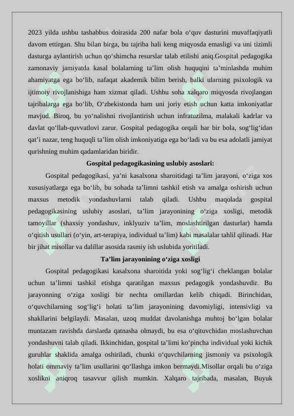 Gospital pedagogika fanining uslubiy asoslari 5