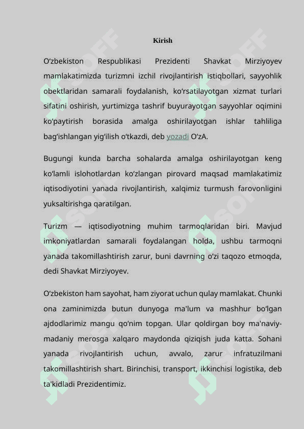 Turizmda ovqatlanish industriyasining o’rni 3
