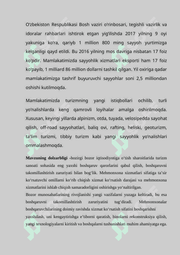 Turizmda ovqatlanish industriyasining o’rni 4