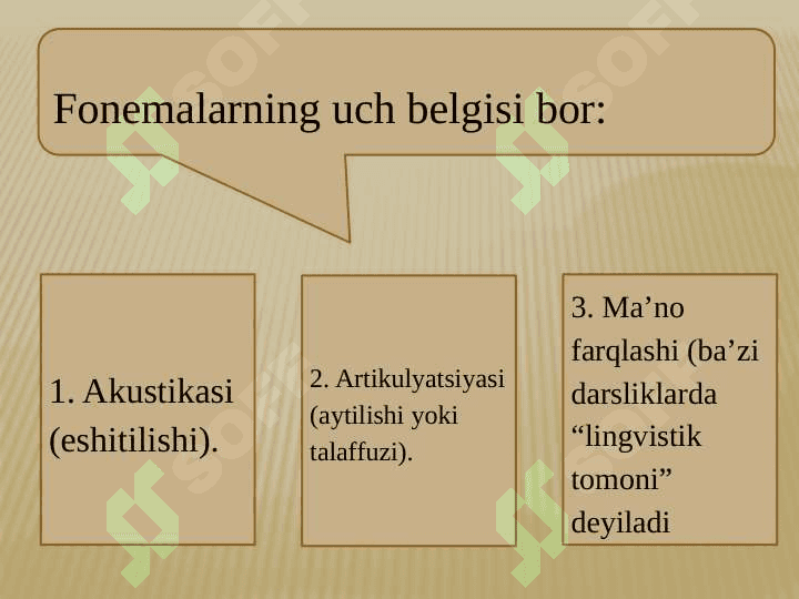 Fonetika haqida umumiy ma’lumot. Nutq tovushlari va ularning tasnifi. 8