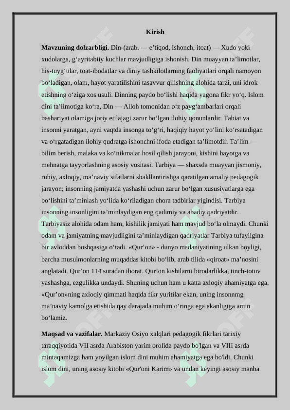 Islom dinida tarbiyaviy fikrlar 2
