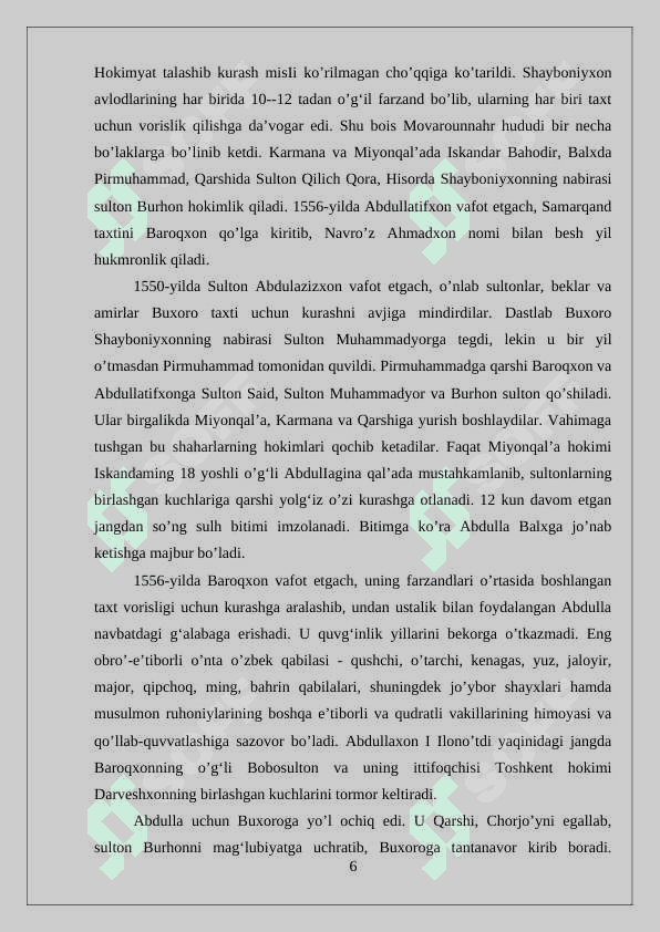 Shayboniylar davlatida yer mulk Shayboniylar davlatida sud-huquq tizimi 6