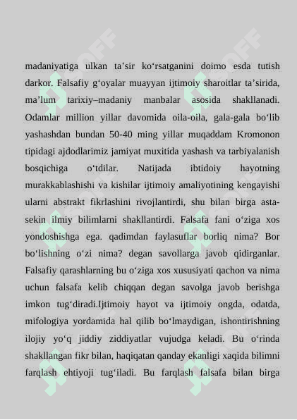 SHarq va G’arb falsafasida insonmasalasi. 4