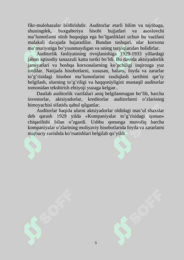 Audit o‘tkazish shartlarini kelishish 5