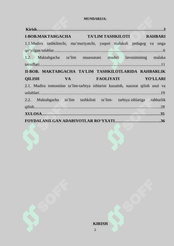 Maktabgacha tarbiya tashkiloti rahbari va uning faoliyati 2