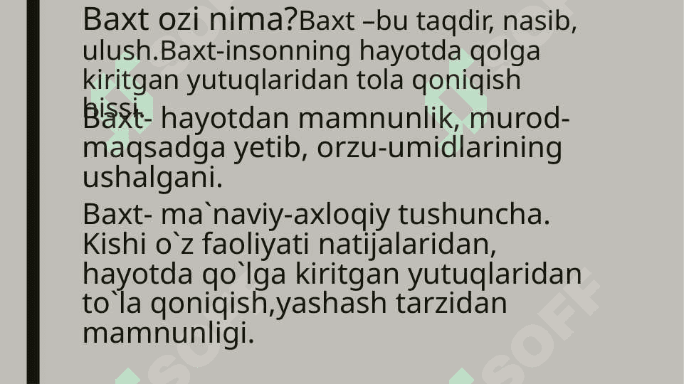 Baxt va farovonlik omillari 3
