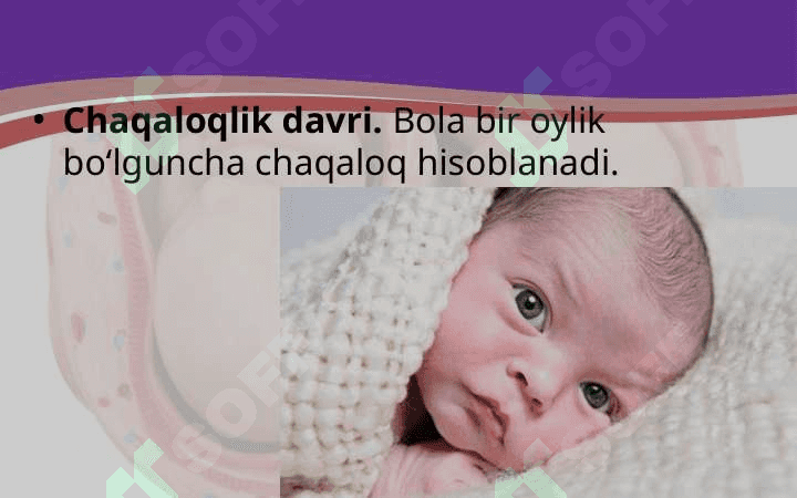 Bolaning o‘sishi va rivojlanishi. 3