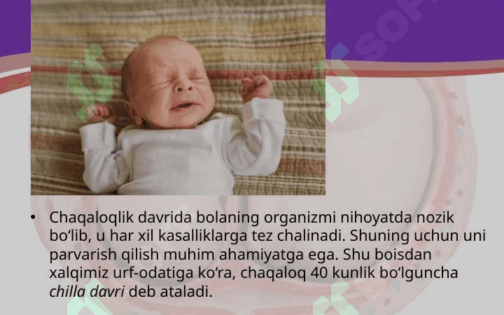 Bolaning o‘sishi va rivojlanishi. 4
