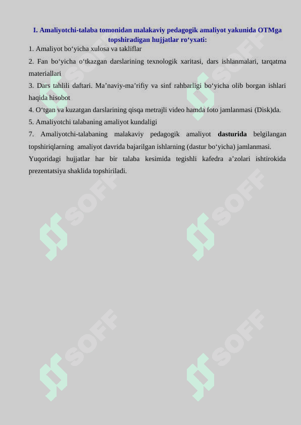 Malakaviy pedagogik amaliyot 2