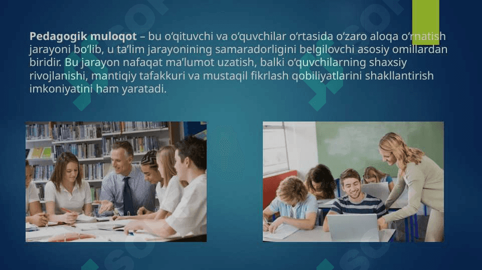 O'qituvchining rivojlanishidagi pedagogik muloqot 3