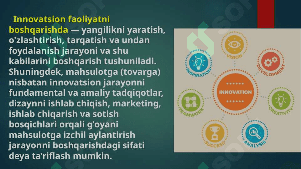 Mavzu: Innovatsion faoliyatni boshqarishning axborot ta’minoti. 4
