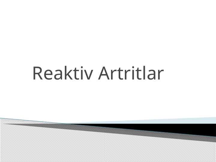 REAKTIV ARTRITLAR