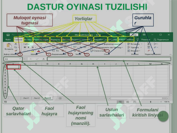 EXCEL DASTURIDA HUJJATLAR BILAN ISHLASH 4