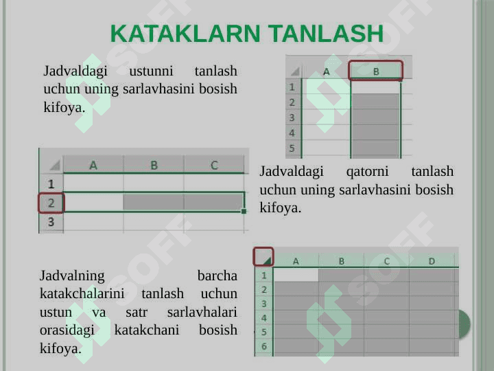 EXCEL DASTURIDA HUJJATLAR BILAN ISHLASH 5