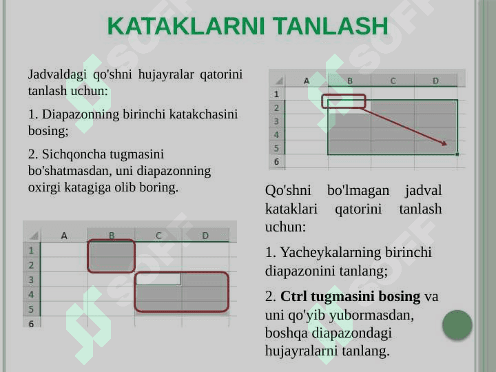 EXCEL DASTURIDA HUJJATLAR BILAN ISHLASH 6