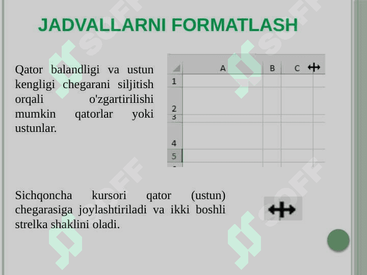 EXCEL DASTURIDA HUJJATLAR BILAN ISHLASH 7