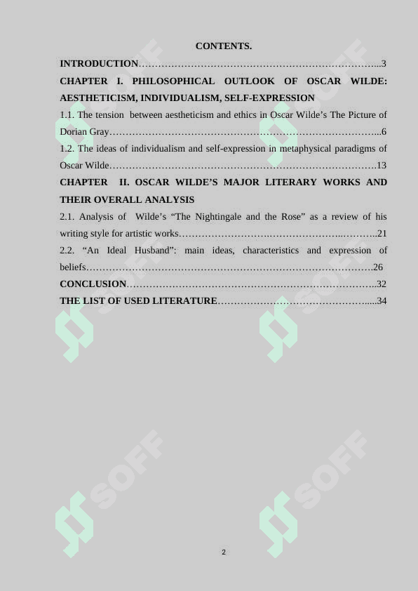 PHILOSOPHY AND LITERARY WORKS OF OSCAR WILDE 2