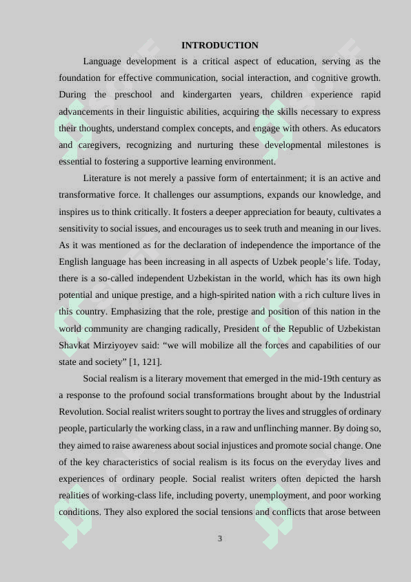 SOCIAL REALISM IN ENGLISH LITERATURE 3