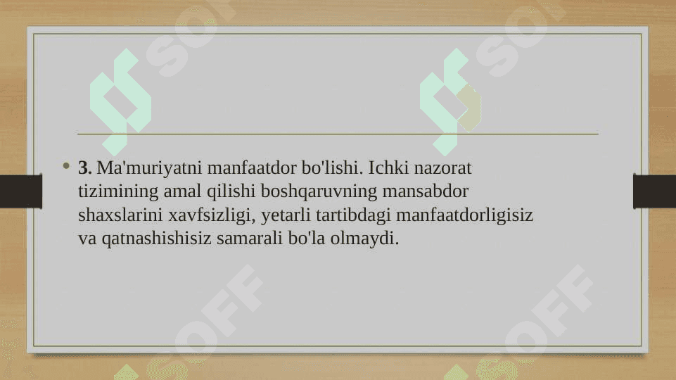 Ichki nazorat tizimi va ichki auditga qo‘yilgan talablar 7