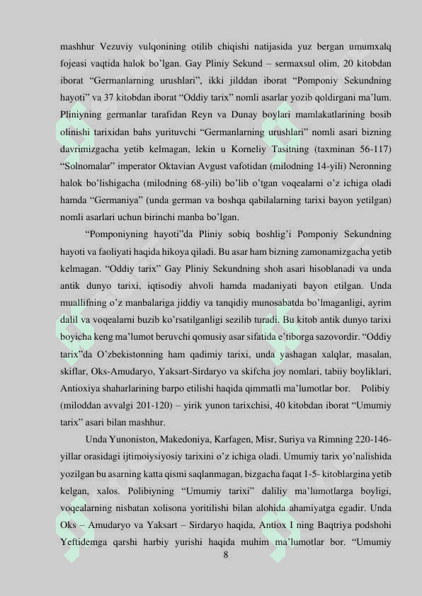 jamiyatda tarixiy bilimlar shakillanishi 8