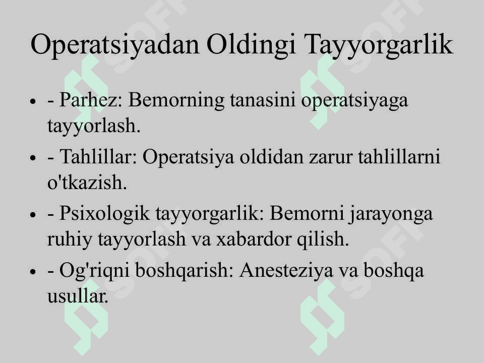 Xirurgik bemorlarni davolash 7