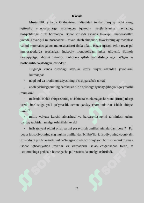 pul tizimi 2