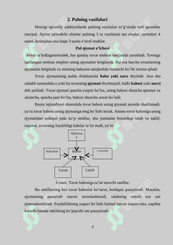pul tizimi 7