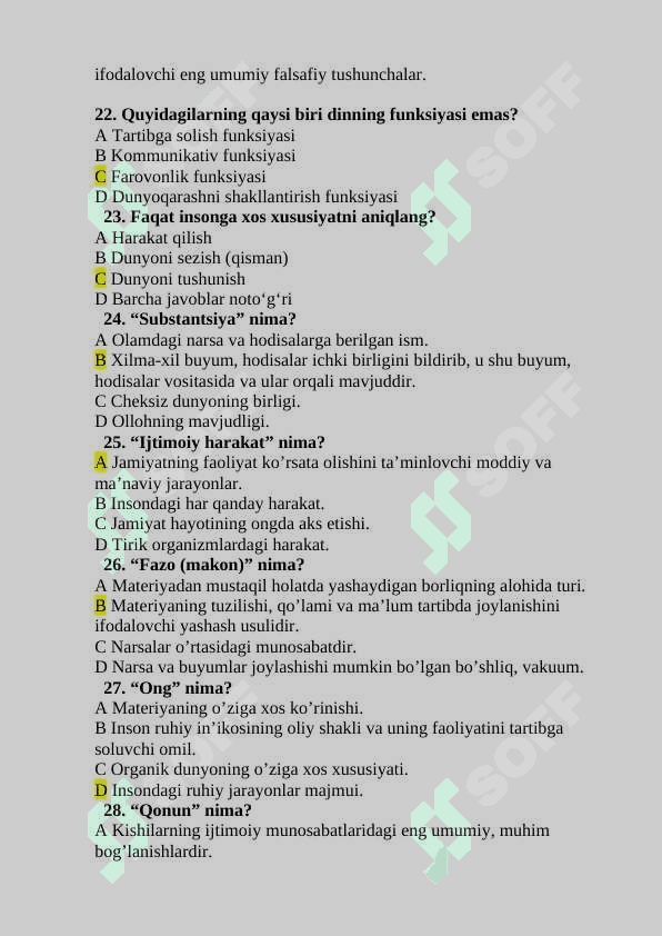 FALSAFA SAVOLLAR Amaliy fanlar universiteti 4