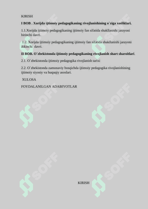 IJTIMОIY PЕDАGОGIKА RIVОJINISH BOSQICHLARI” 2
