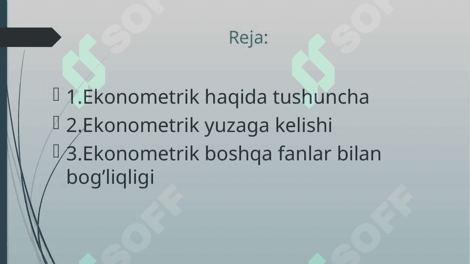 ekodrometrik modellashtirishda qo'llaniladigan  amaliy dasturlar 2