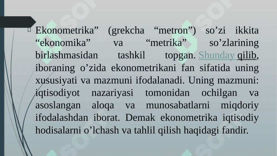 ekodrometrik modellashtirishda qo'llaniladigan  amaliy dasturlar 3