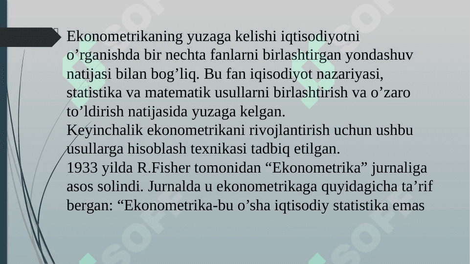 ekodrometrik modellashtirishda qo'llaniladigan  amaliy dasturlar 4