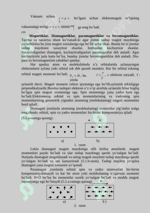 Gisterezis va domenlar nazariyasi. Magnit singdiruvchanlik 3