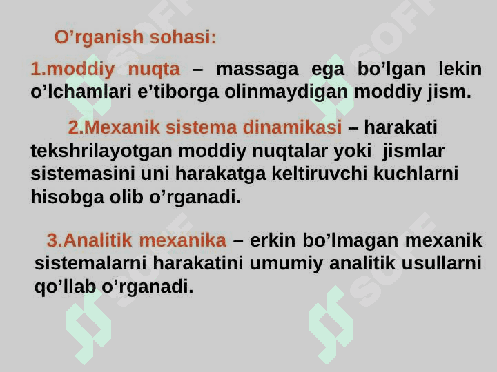 DINAMIKAGA KIRISH.  DINAMIKA QONUNLARI 3
