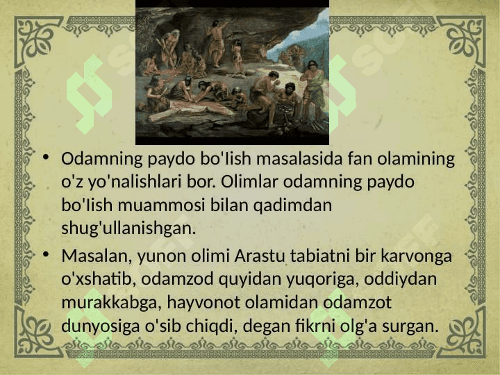 Insoniyatning paydo bo’lishi va ilk gominitlar 6