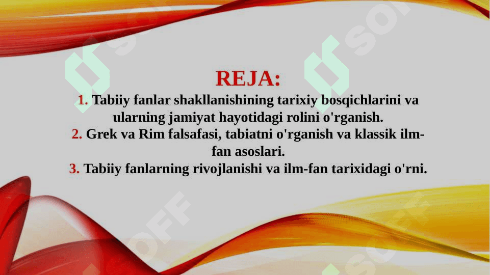 Tabiiy fanlar shakllanishining asosiy bosqichlari (TAQDIMOT) 2